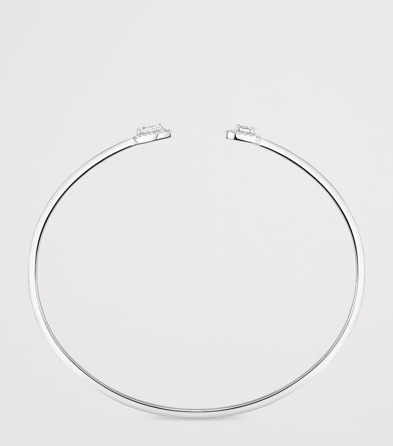 Messika My Twin white gold bangle with 0.35ct diamonds, UK version