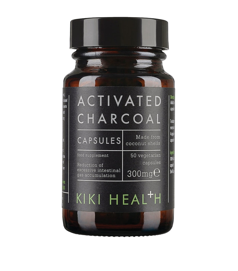 KIKI Health Activated Charcoal Vegicaps 50 Capsules, UK version