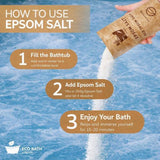 Eco Bath unscented plain epsom salt bath soak 1kg - British product