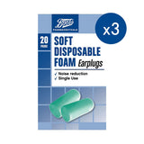 Boots Soft Disposable Ear Plugs x 3 Bundle Suncare & Travel Boots   