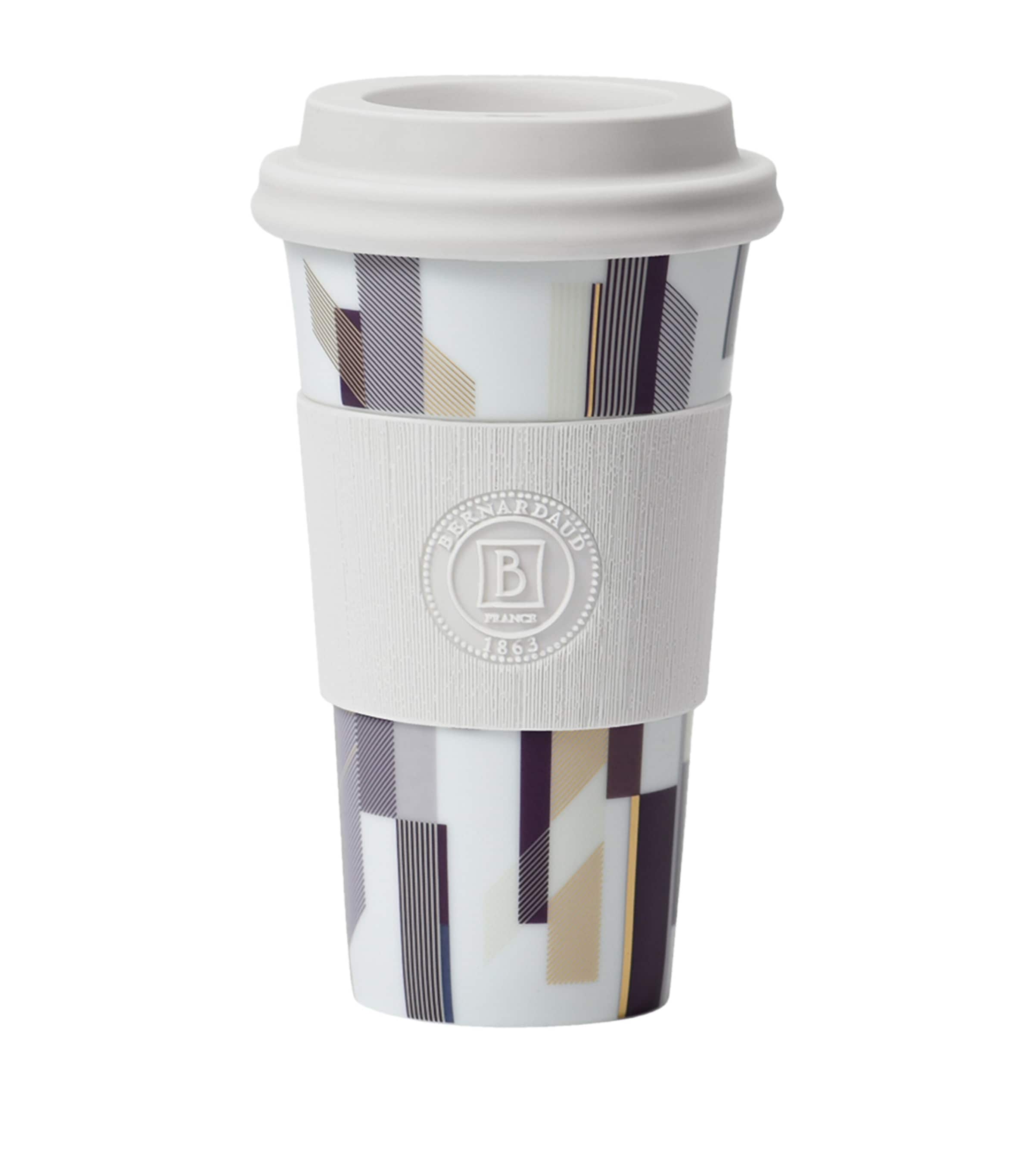 Bernardaud Nomad travel mug with silicone sleeve, 475ml - British product