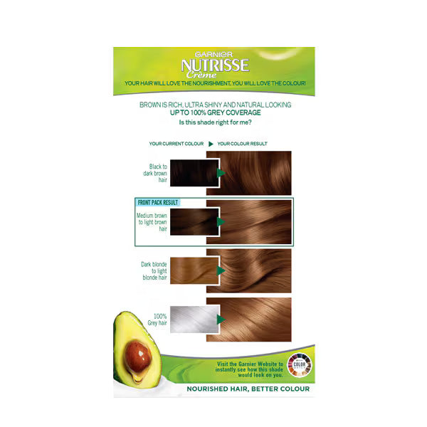 Garnier Nutrisse 6.3 Golden Light Brown Hair Dye, UK version