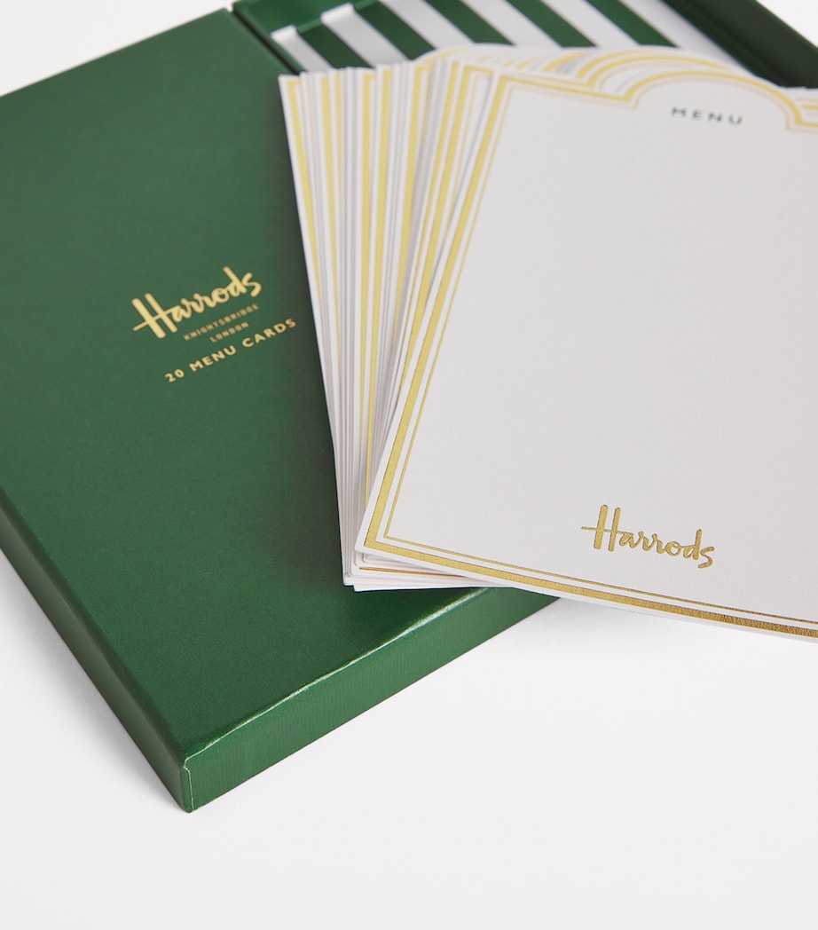 Harrods menu cards set of 20, UK version
