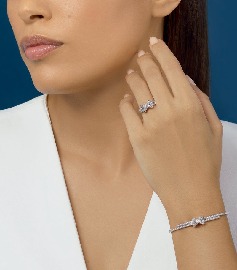 Chaumet white gold diamond ring (British brand)
