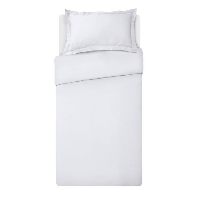 Habitat Egyptian cotton 400TC solid white bedding set single - British product
