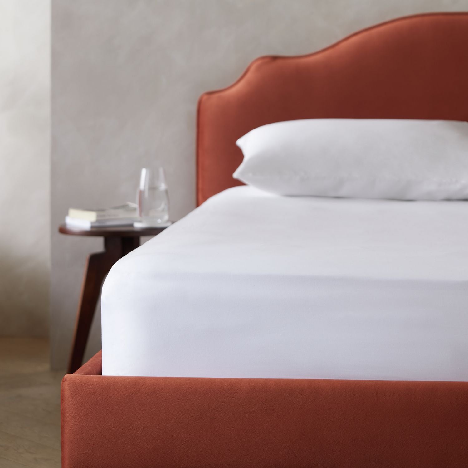 Habitat Egyptian Cotton 400TC White Fitted Sheet- Double