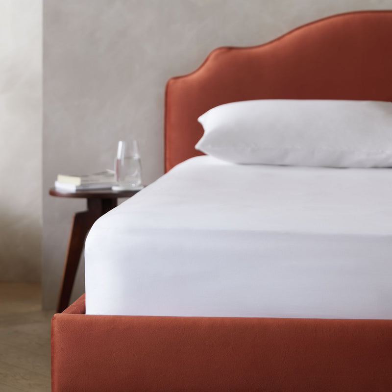 Habitat Egyptian Cotton 400TC White Fitted Sheet- Double