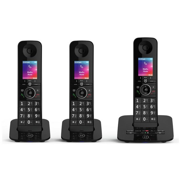 BT cordless telephone triple handset pack, UK version