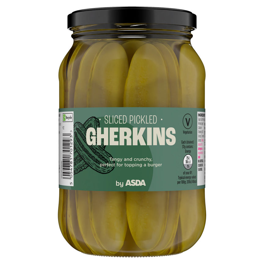 ASDA Tangy & Crunchy Sliced Pickled Gherkins GOODS ASDA   