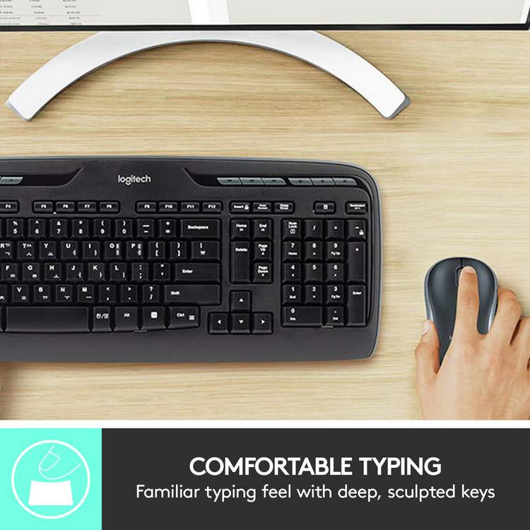Logitech MK330 wireless keyboard and mouse set, UK version