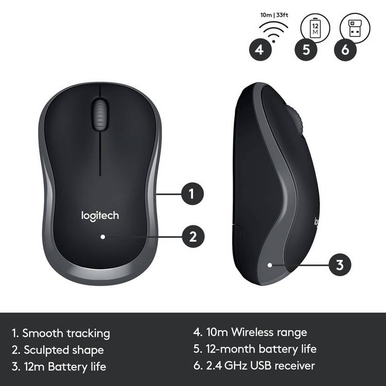Logitech MK330 wireless keyboard and mouse set, UK version