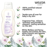 Weleda White Mallow Body Lotion 200ml Natural Baby Skincare & Toiletries Holland&Barrett   