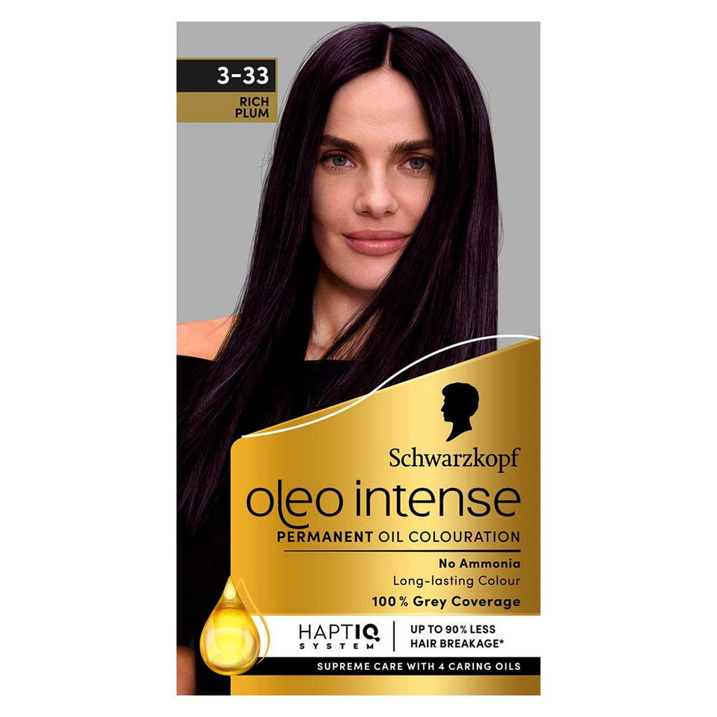 Schwarzkopf Oleo Intense Permanent Oil Colour 3-33 Rich Plum Hair Dye