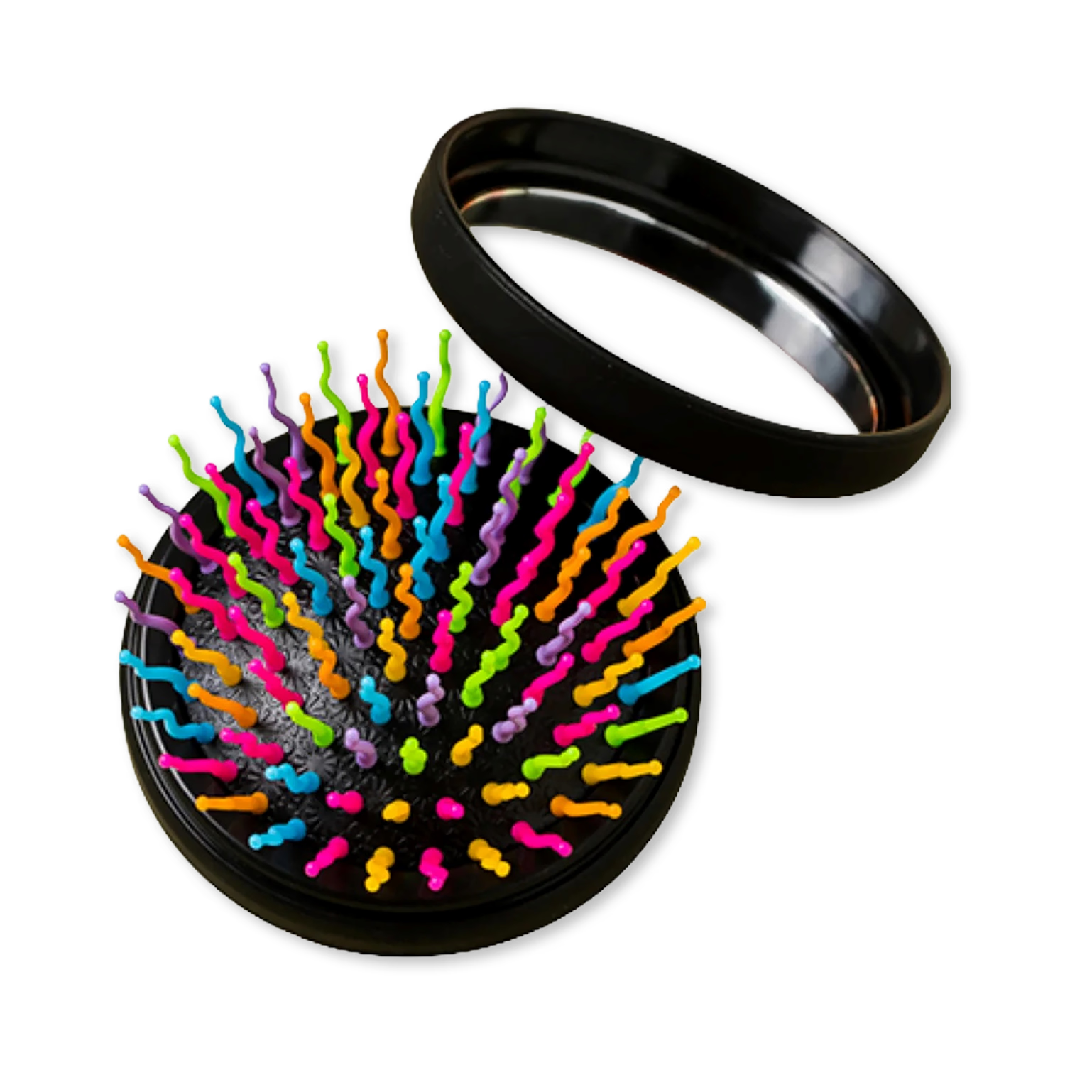 EYECANDY compact hair brush black travel size, UK version