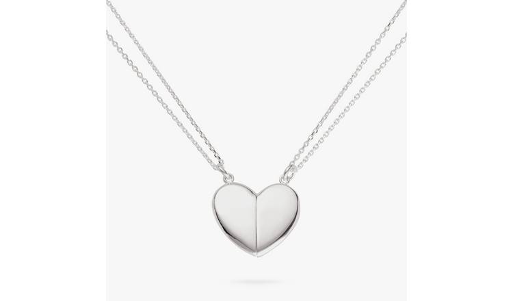 Revere split heart magnetic pendant necklace 46cm, imported from the UK