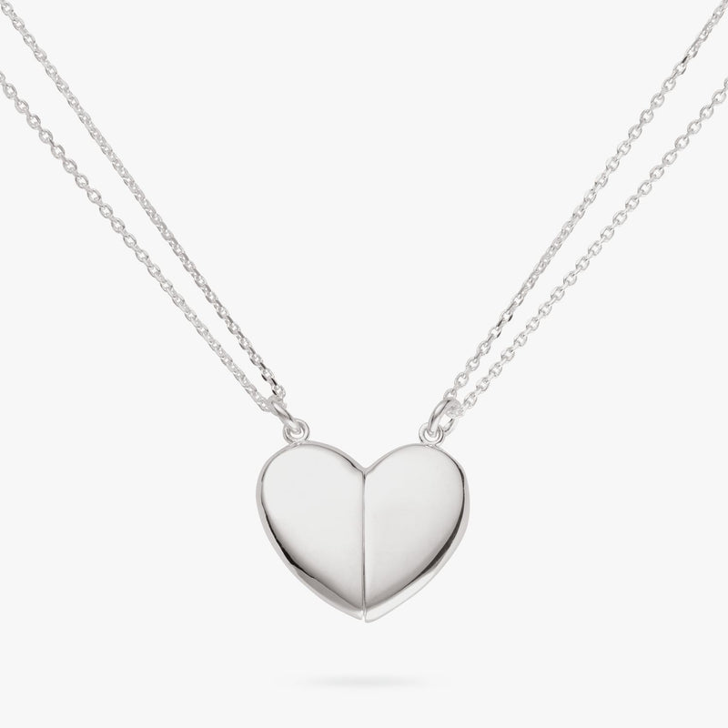 Revere split heart magnetic pendant necklace 46cm, imported from the UK