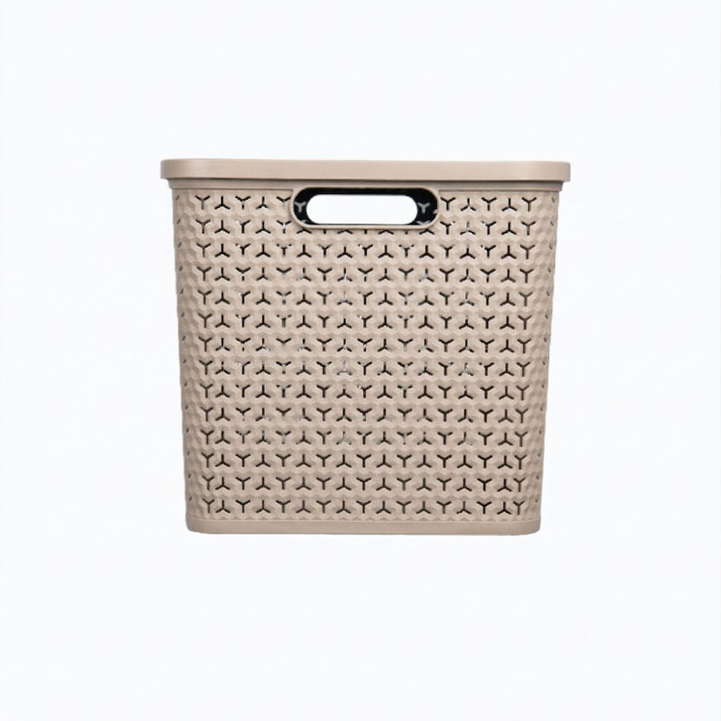 Strata storage baskets set of 3 with lids mocha, UK version