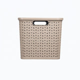 Strata storage baskets set of 3 with lids mocha, UK version