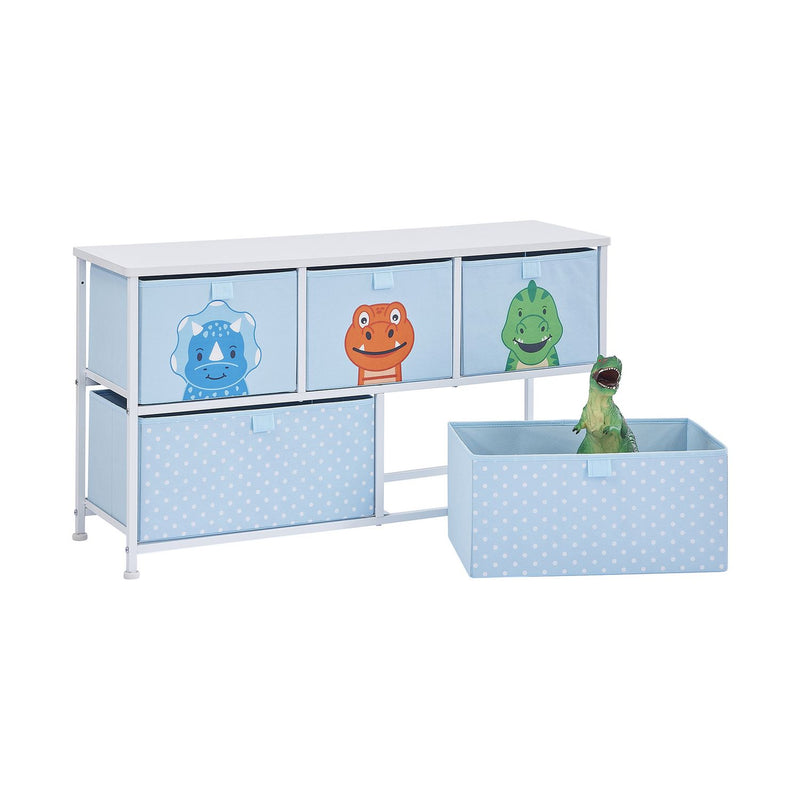 Liberty House Toys dinosaur storage unit blue, imported from the UK