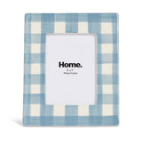 Argos Home blue gingham ceramic picture frame 5x7 inches, UK version