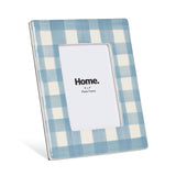 Argos Home blue gingham ceramic picture frame 5x7 inches, UK version