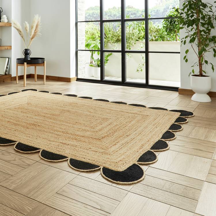 Think Rugs natural jute flatweave rug 120x170 cm, UK version