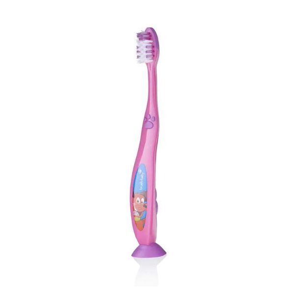 Brush Baby FlossBrush Bristles Toothbrush (6+ Years) Pink GOODS Superdrug   