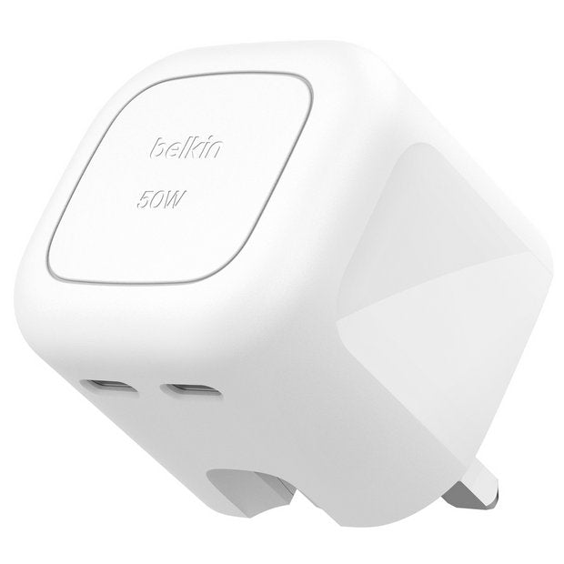 Belkin 50W dual USB-C wall charger - British product
