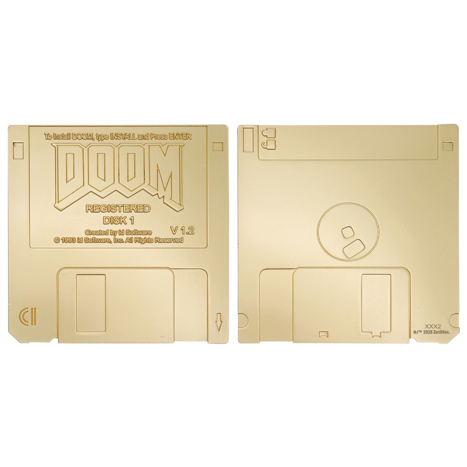 Fanattik DOOM floppy disk replica limited edition gold (British brand)