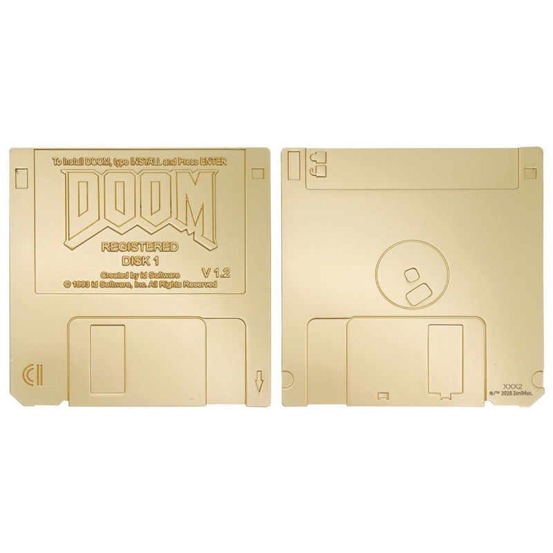 Fanattik DOOM floppy disk replica limited edition gold (British brand)