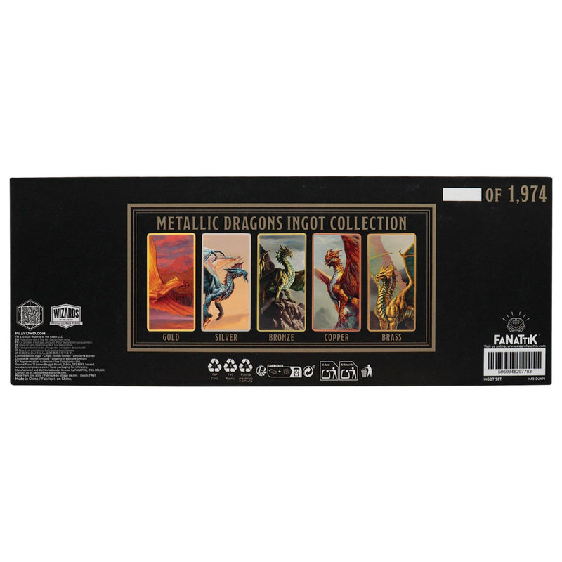 D&D Metallic Dragons ingot set pre-order - British product