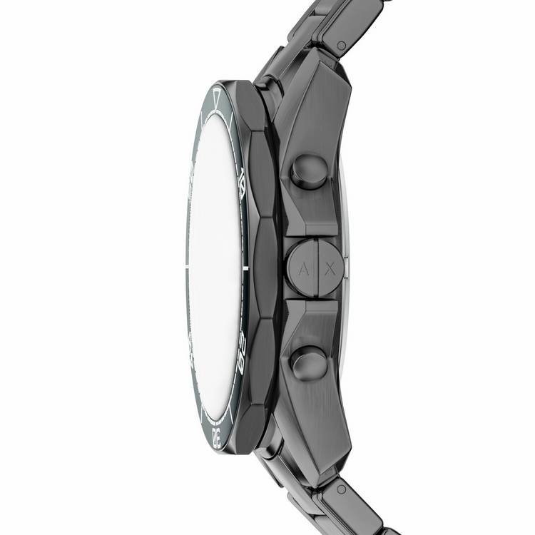 Armani Exchange men's gunmetal stainless steel watch, imported from the UK