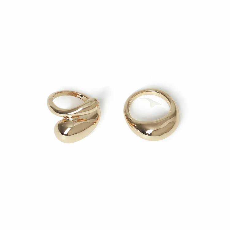Freedom gold tone smooth rings medium (British brand)