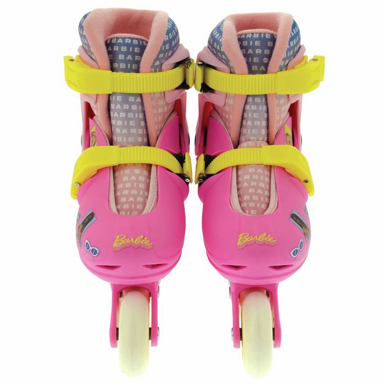 Barbie pink adjustable inline skates, UK version