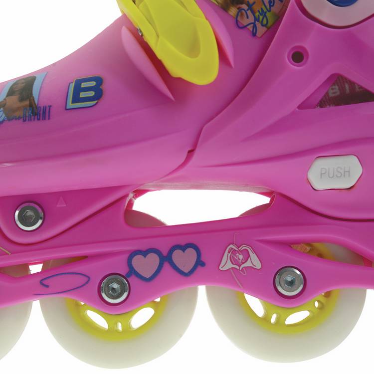 Barbie pink adjustable inline skates, UK version