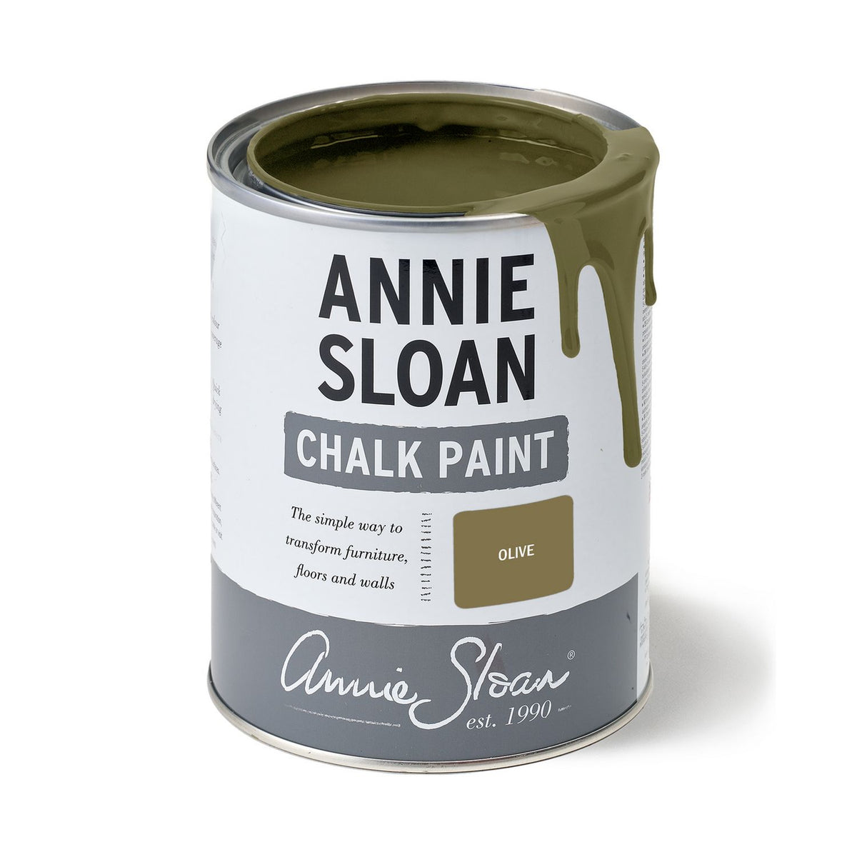 Annie Sloan chalk paint Olive 1L for furniture (British brand)