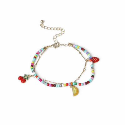 Argos Flitzy Beaded Chain Fruit Charm Anklet- Buy online at McGrocer