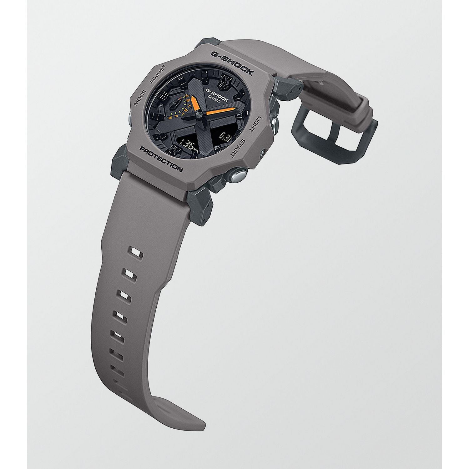 Casio G-Shock watch black dial grey strap, imported from the UK