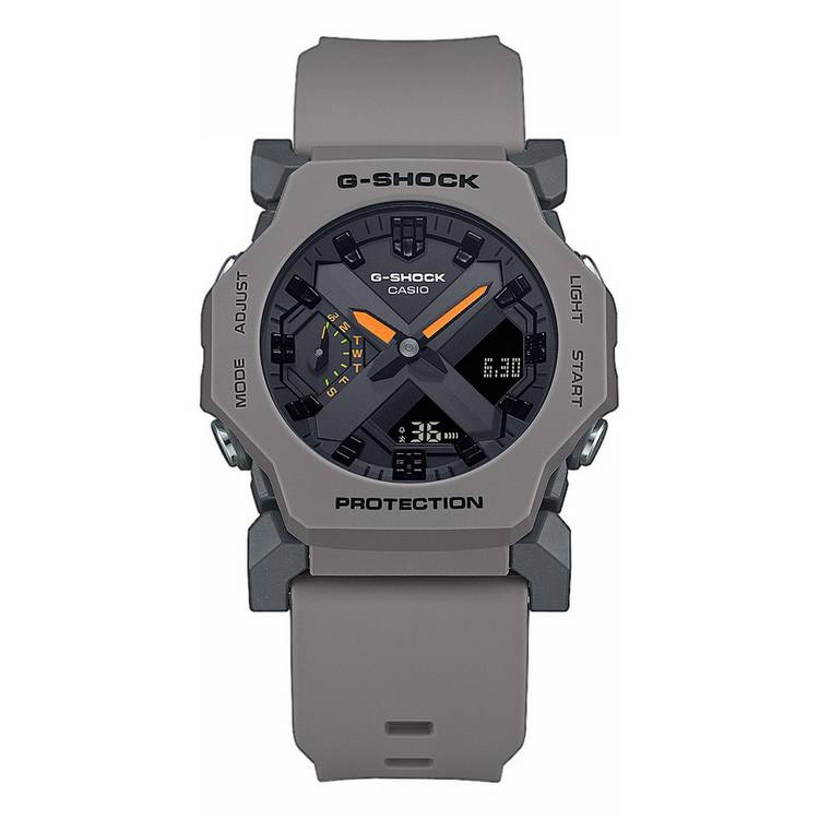 Casio G-Shock watch black dial grey strap, imported from the UK