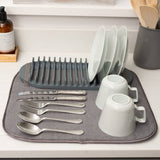 Addis 2 in 1 microfibre drying mat with plate rack (British brand)