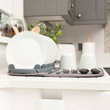 Addis 2 in 1 microfibre drying mat with plate rack (British brand)