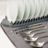 Addis 2 in 1 microfibre drying mat with plate rack (British brand)