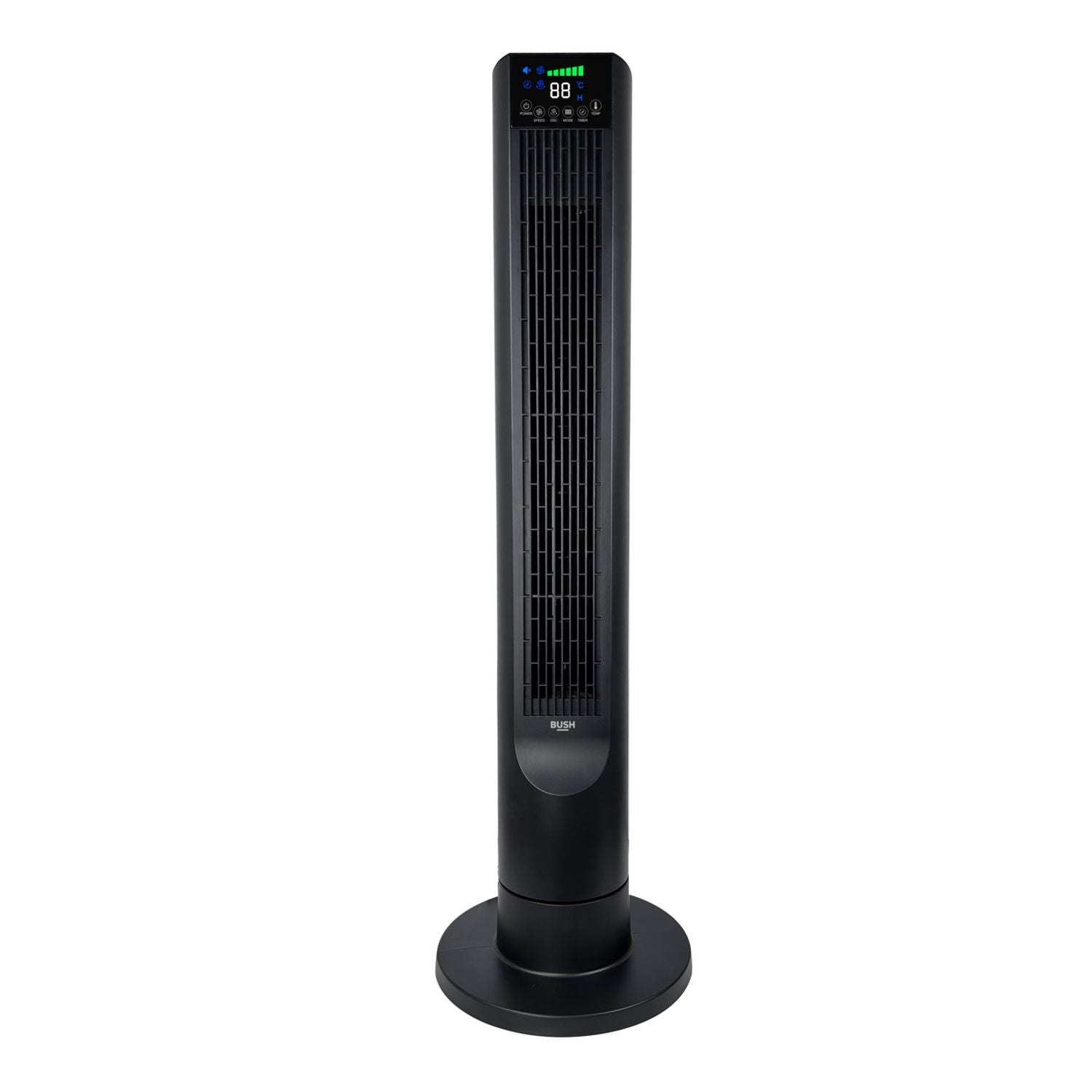 Bush digital screen tower fan black, imported from the UK
