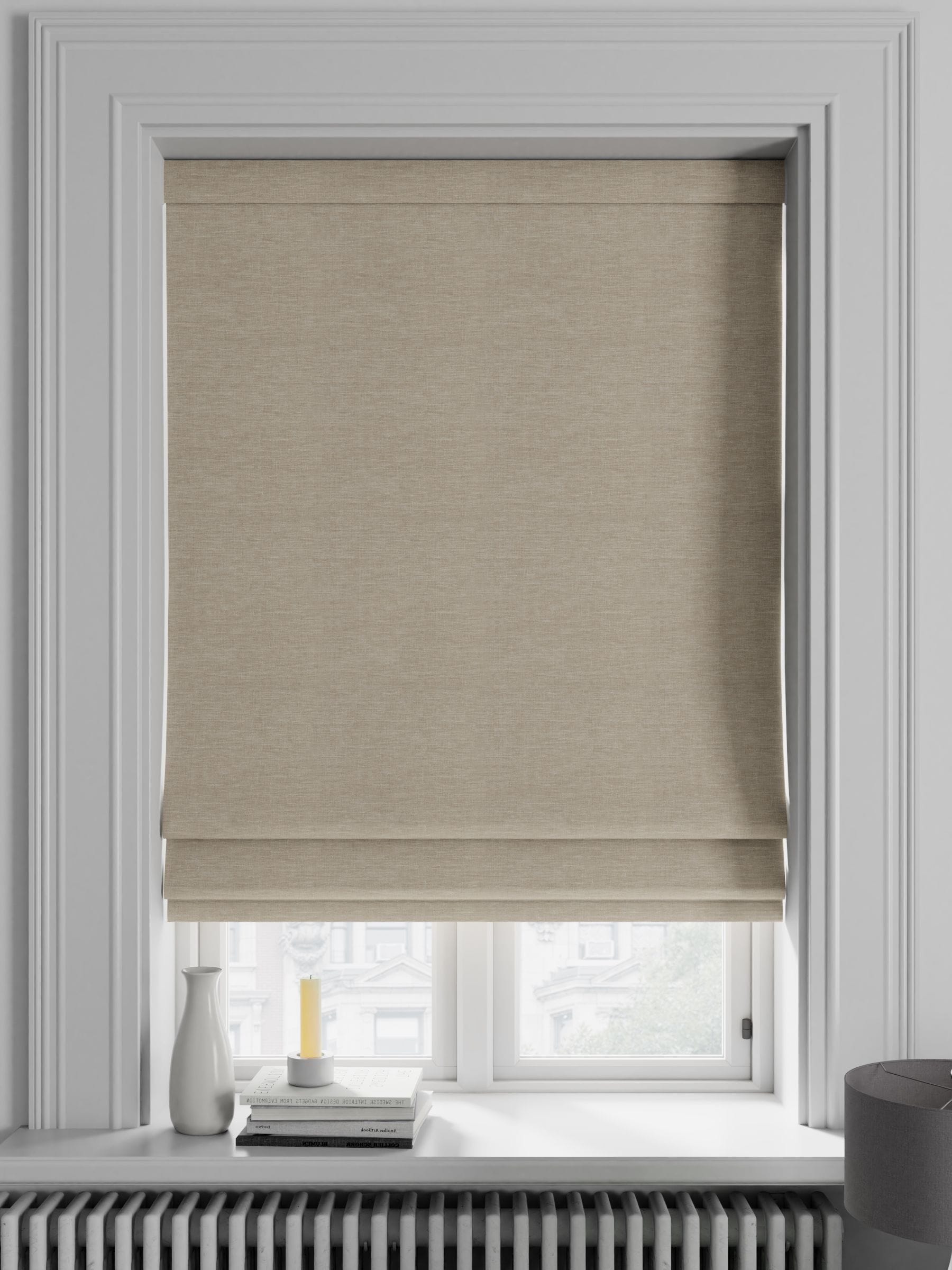Wheat Natural Soho roman blind, made to measure, imported from the UK