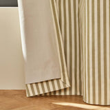 Habitat olive stripe blackout curtains 117x183cm, UK version