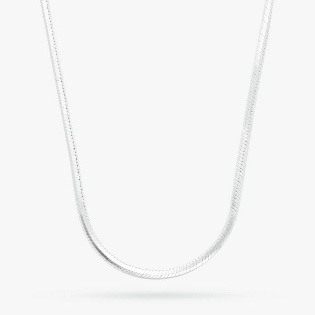 Revere sterling silver diamond cut snake chain 18 inch - British product