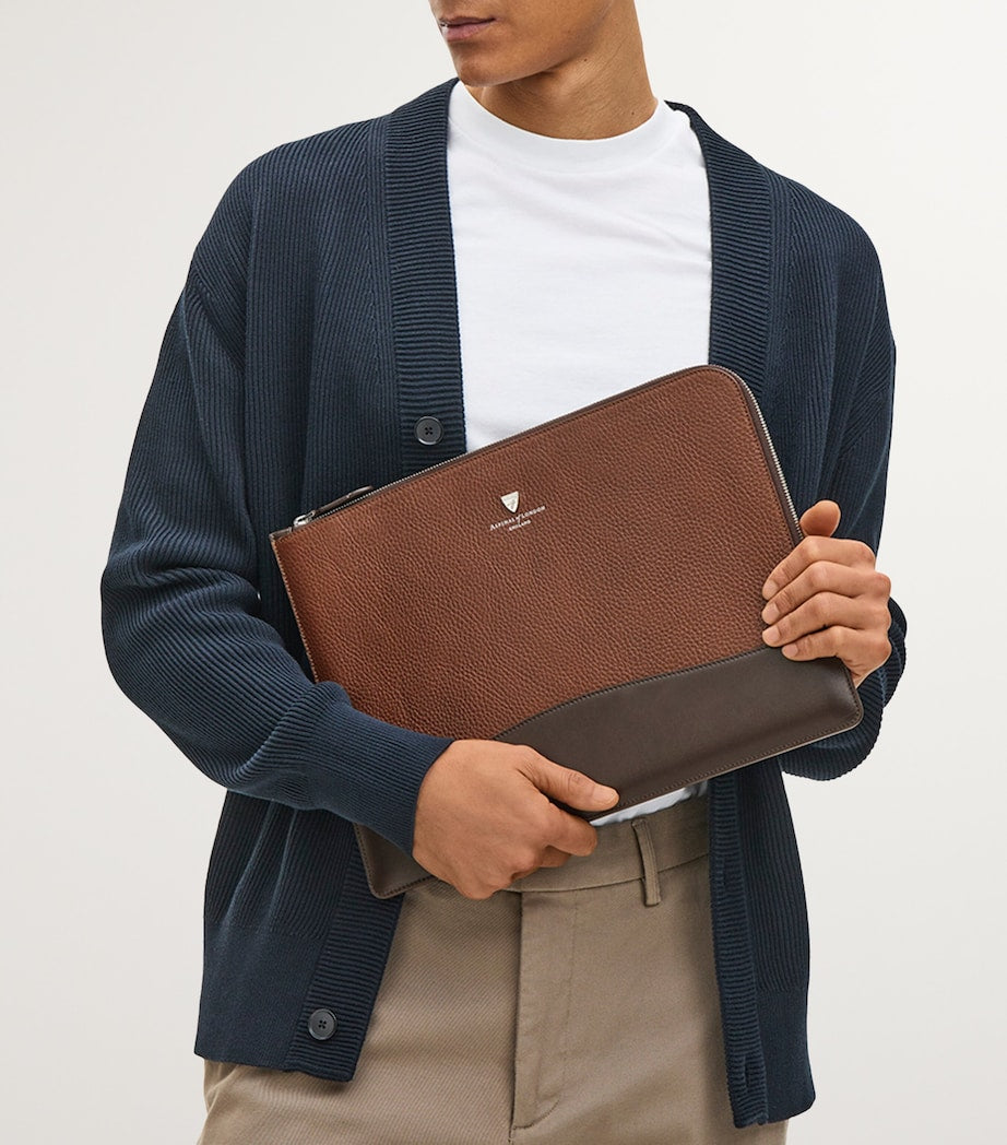 Aspinal Of London Mount Street leather laptop case - British product