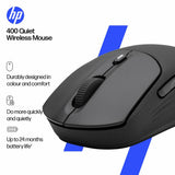 HP 400 Quiet Wireless Mouse black, UK version