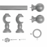 Argos Home curtain pole walnut stain 180cm, UK version