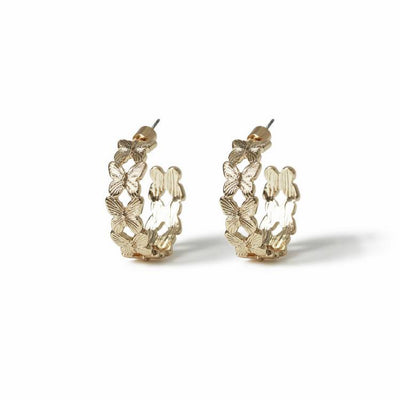 Argos Freedom Gold-tone Butterfly Hoop Earrings- Buy online at McGrocer